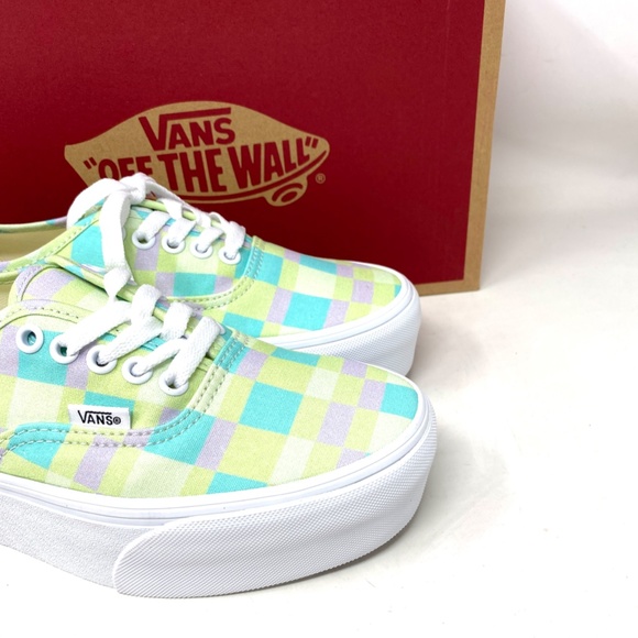 VANS Authentic Platform Shoes Pastel Picnic Canvas Multi Women Size VN0A5KXXPP5 - Picture 3 of 12